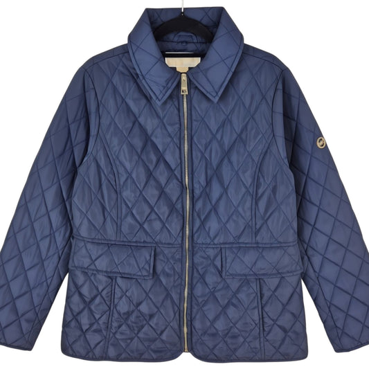 Michael Kors Womens Dark Blue Padded Jacket Size M