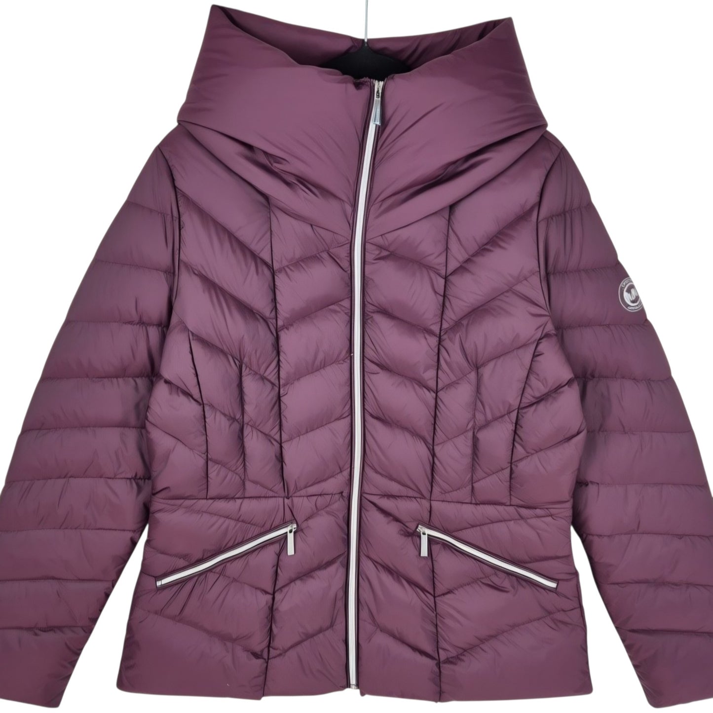 Michael Kors Womens Burgundy Padded Jacket Size M
