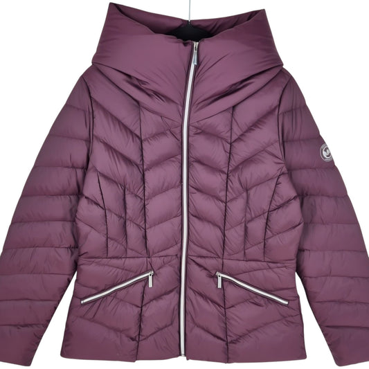 Michael Kors Womens Burgundy Padded Jacket Size M