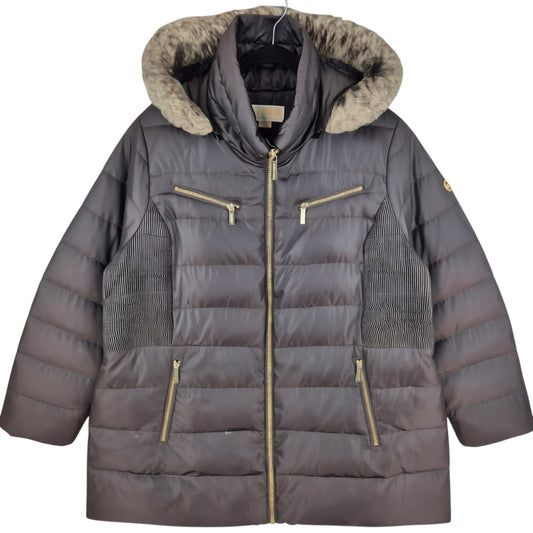 Michael Kors Dark Brown Heavy Padded Jacket Size XL