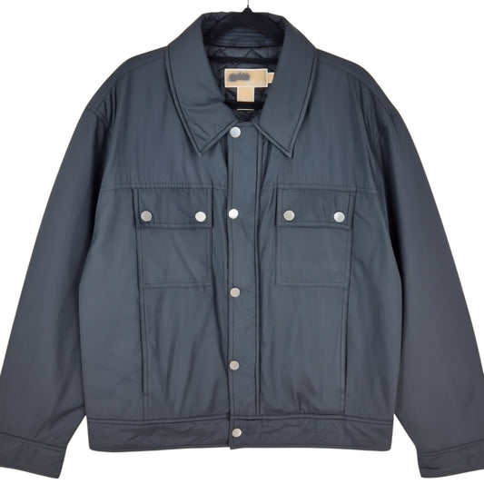 Michael Kors Black Padded Button Jacket Size L
