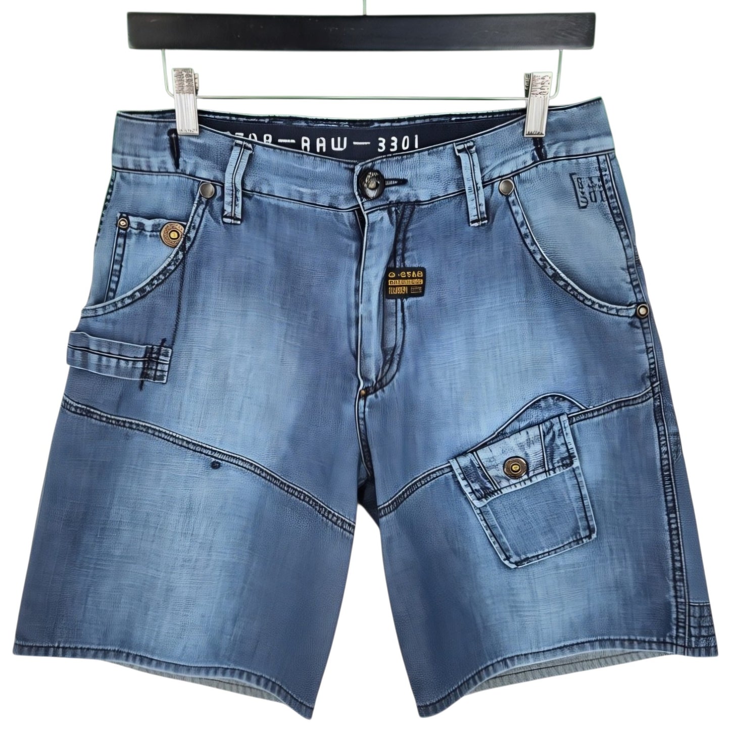 G Star Raw Chambray Blue Shorts W30