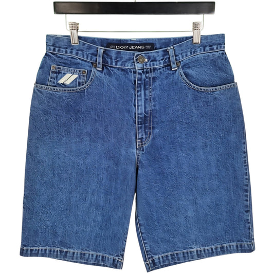 Vintage DKNY Jeans 90's Blue Denim Shorts W32