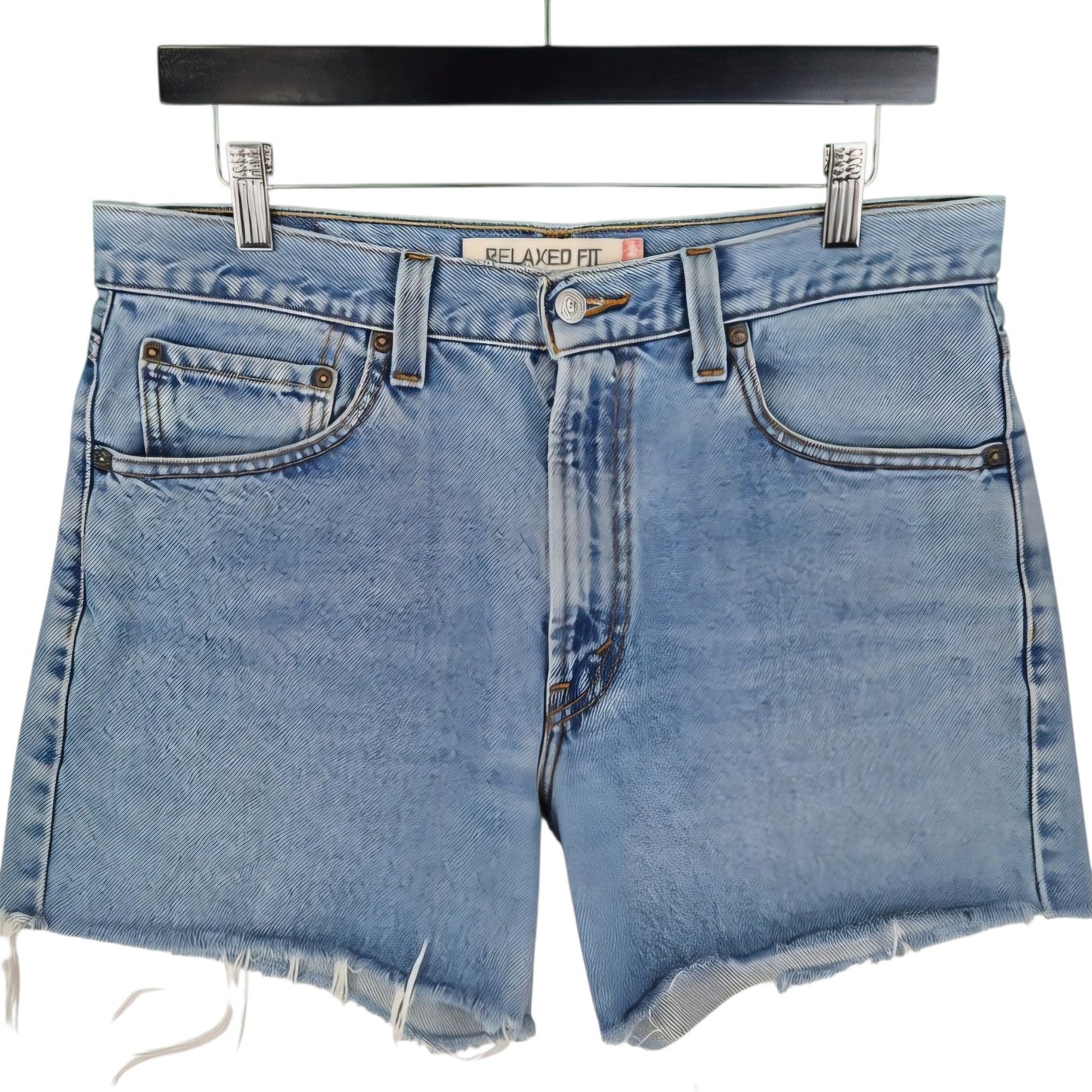 Vintage Levis 550 Jeans Womens Blue Denim Shorts W33