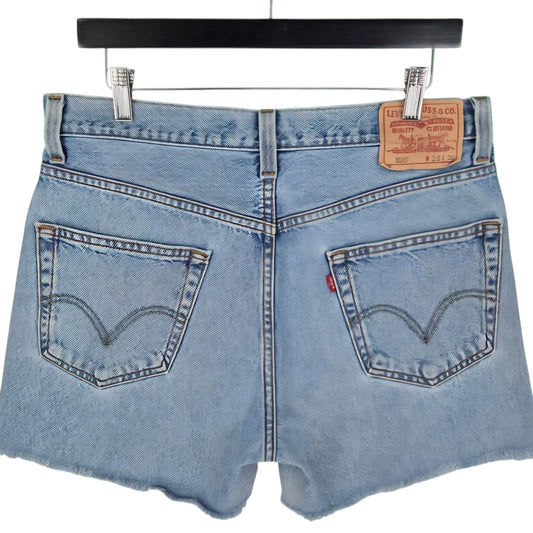 Vintage Levis 550 Jeans Womens Blue Denim Shorts W33