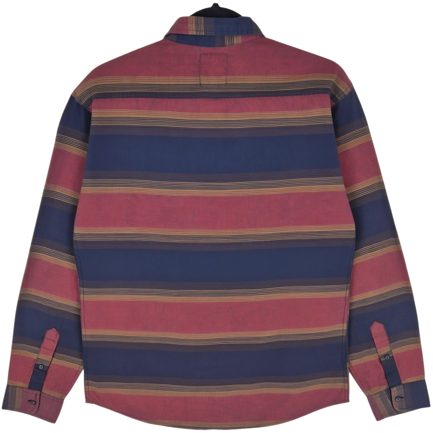 Levis Dark Blue & Burgundy Striped Dress Shirt Size M