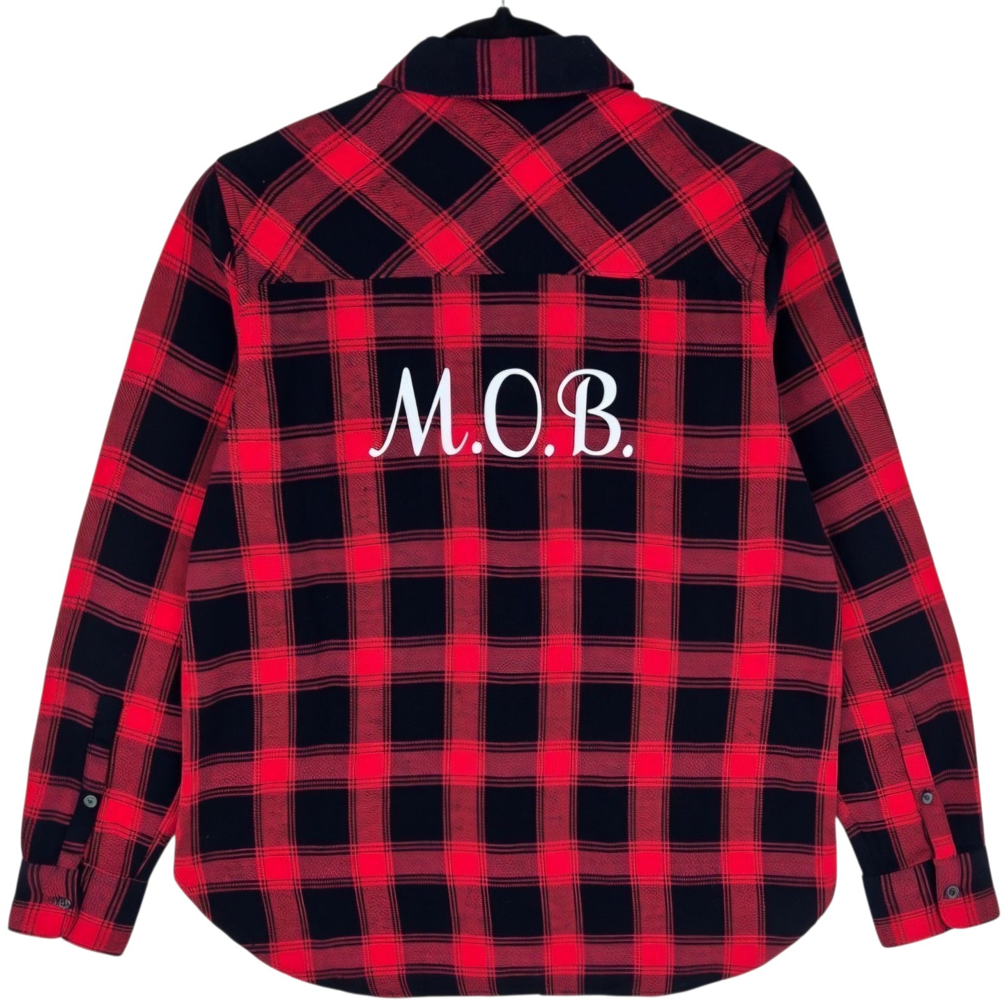Woolrich M.O.B Womens Red & Black Long Sleeve Button Shirt Size S