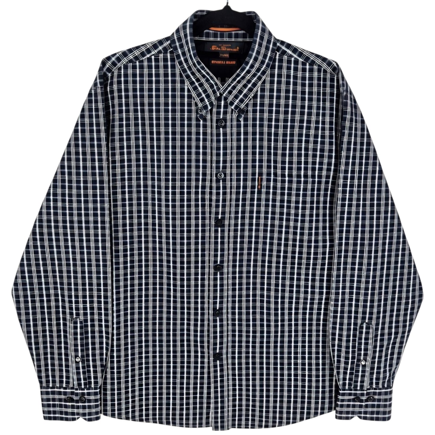 Ben Sherman Black & White Checkered Dress Shirt Size XL