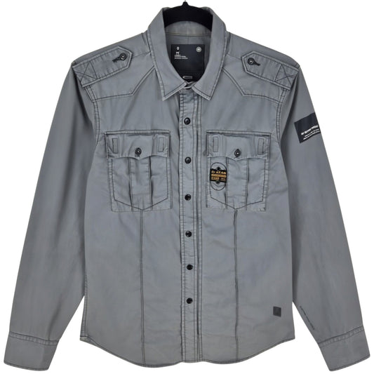 G Star Raw Grey Long Sleeve Button Shirt Size S