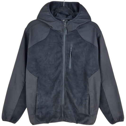 Reebok Black Hooded Fleece Zip Jumper Size L