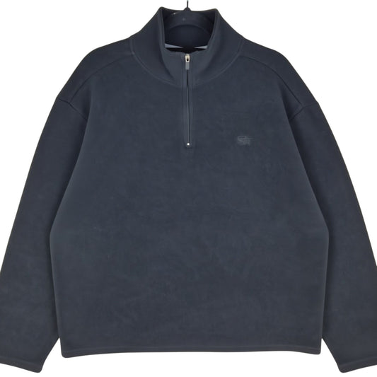 Vintage Starter Black Quarter Zip Fleece Jumper Size L