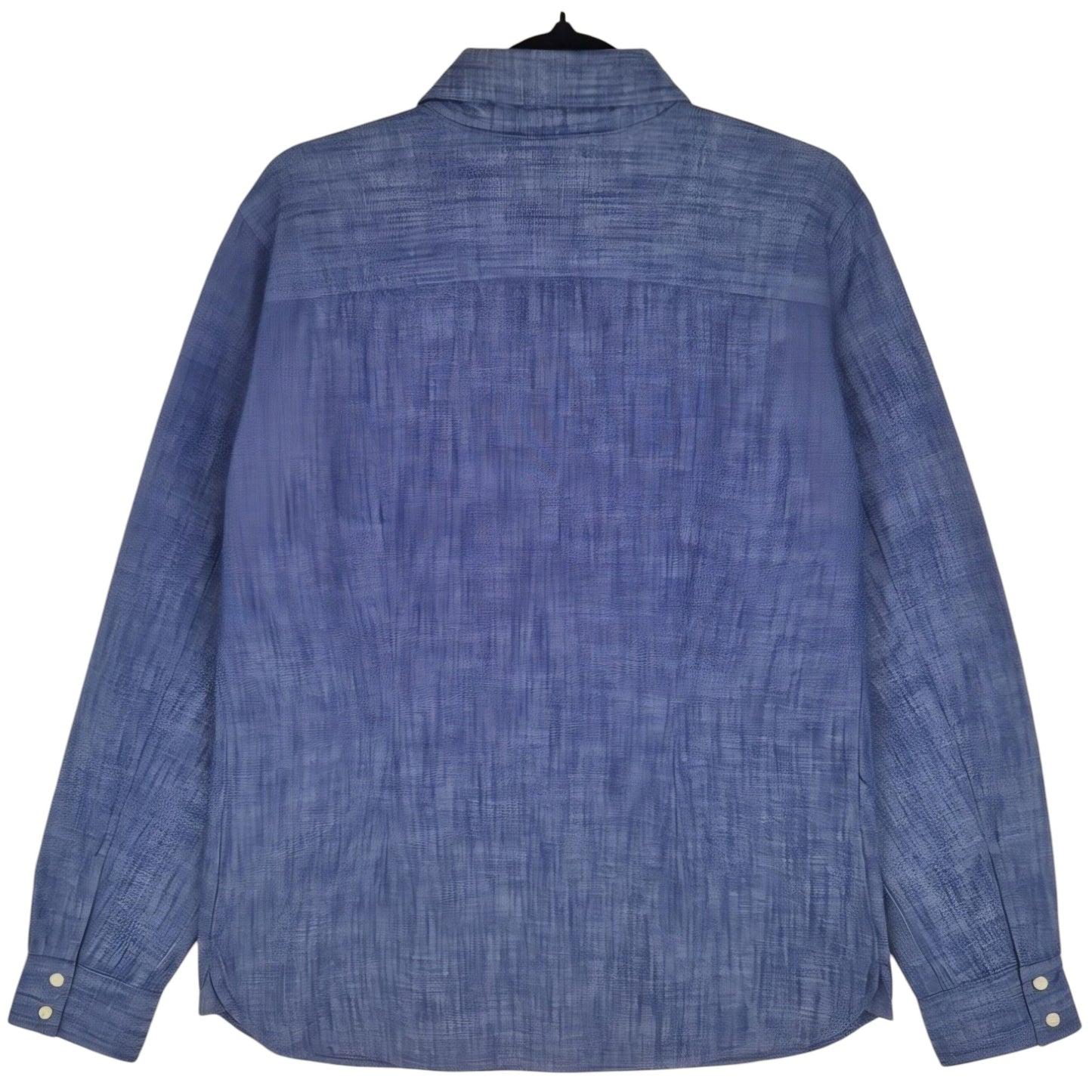 Tommy Hilfiger Womens Shiny Blue Classic Fit Dress Shirt Size L