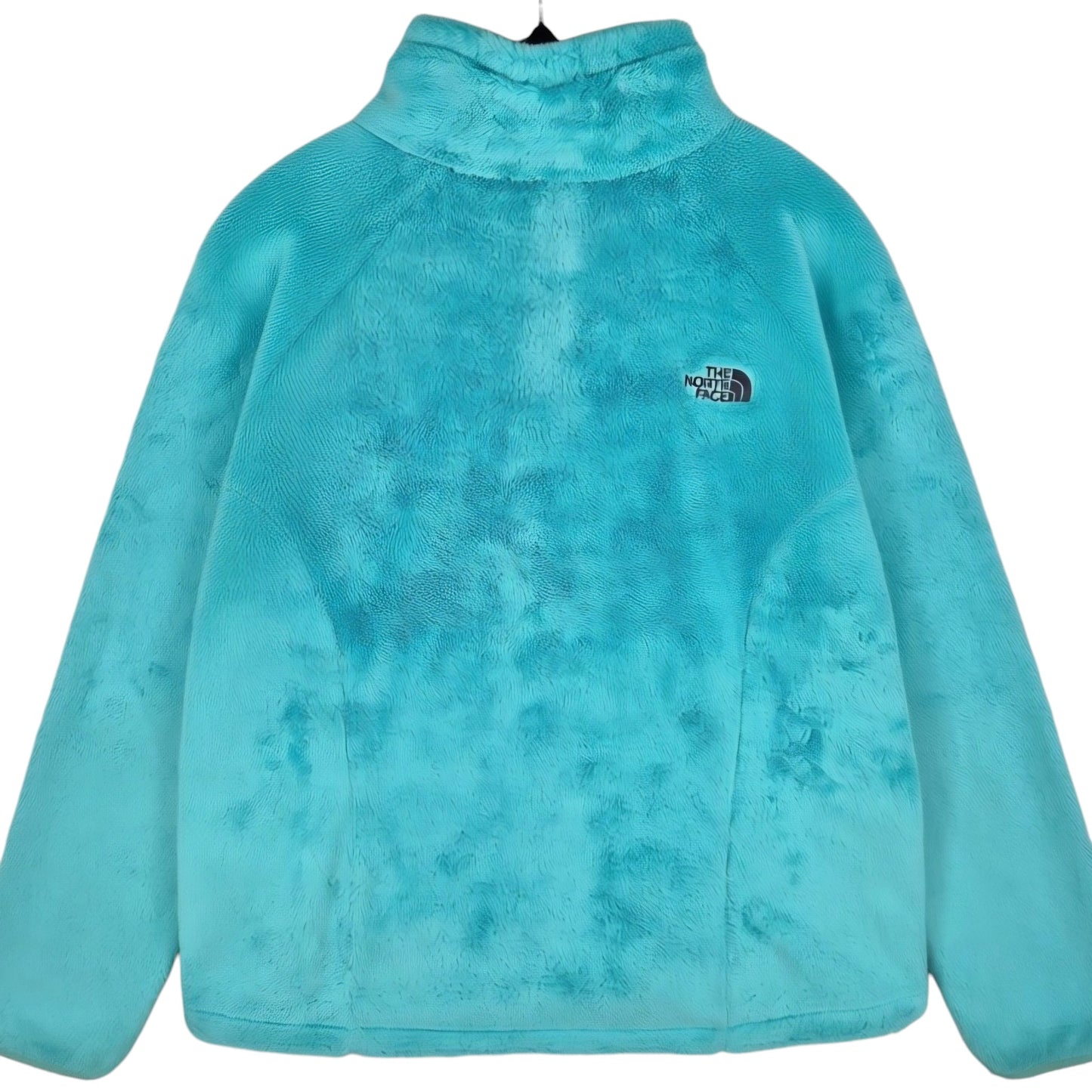 The North Face Womens Aqua Green Mink Fleece Zip Jumper Size XL