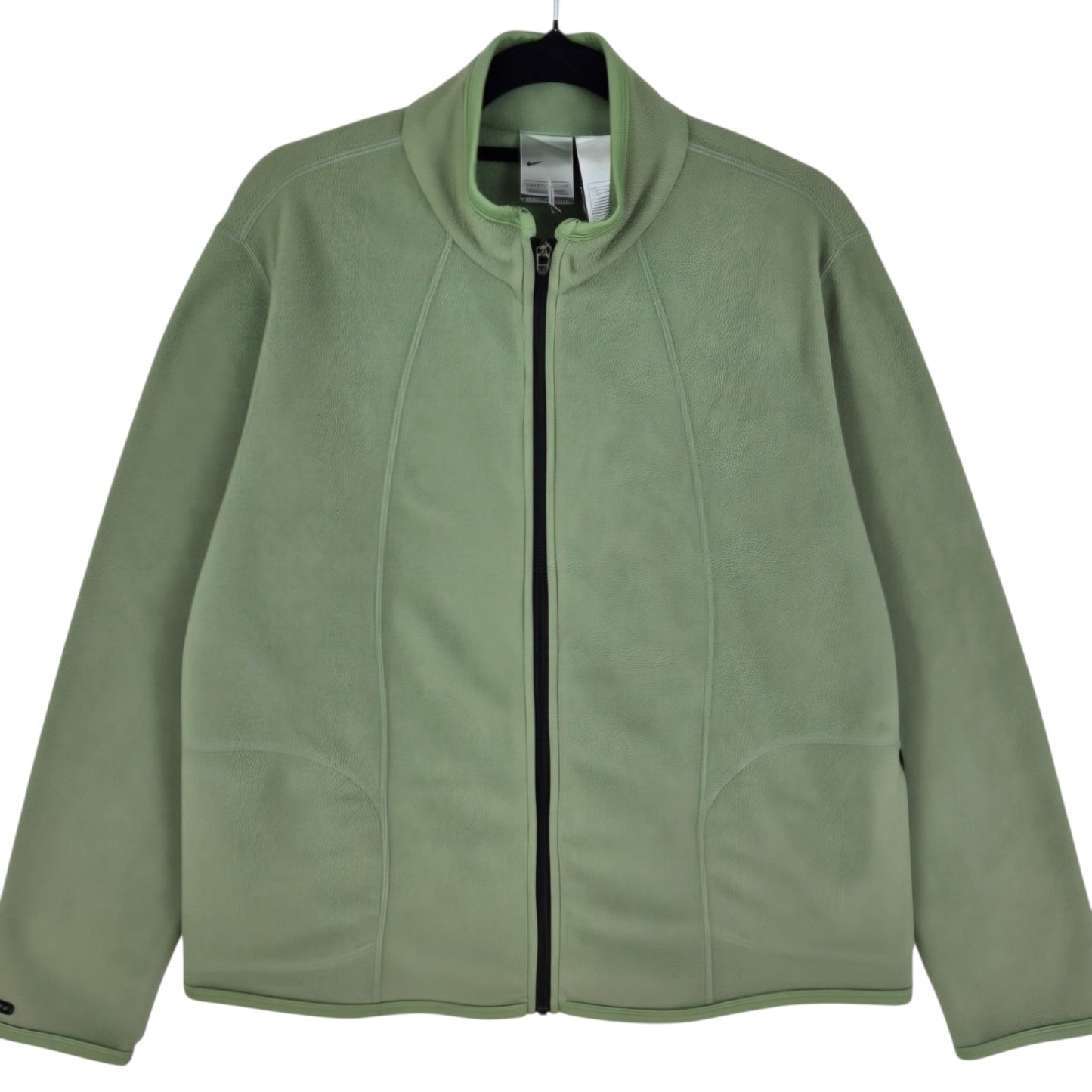 Vintage Nike 2000's Green Fleece Zip Jumper Size L