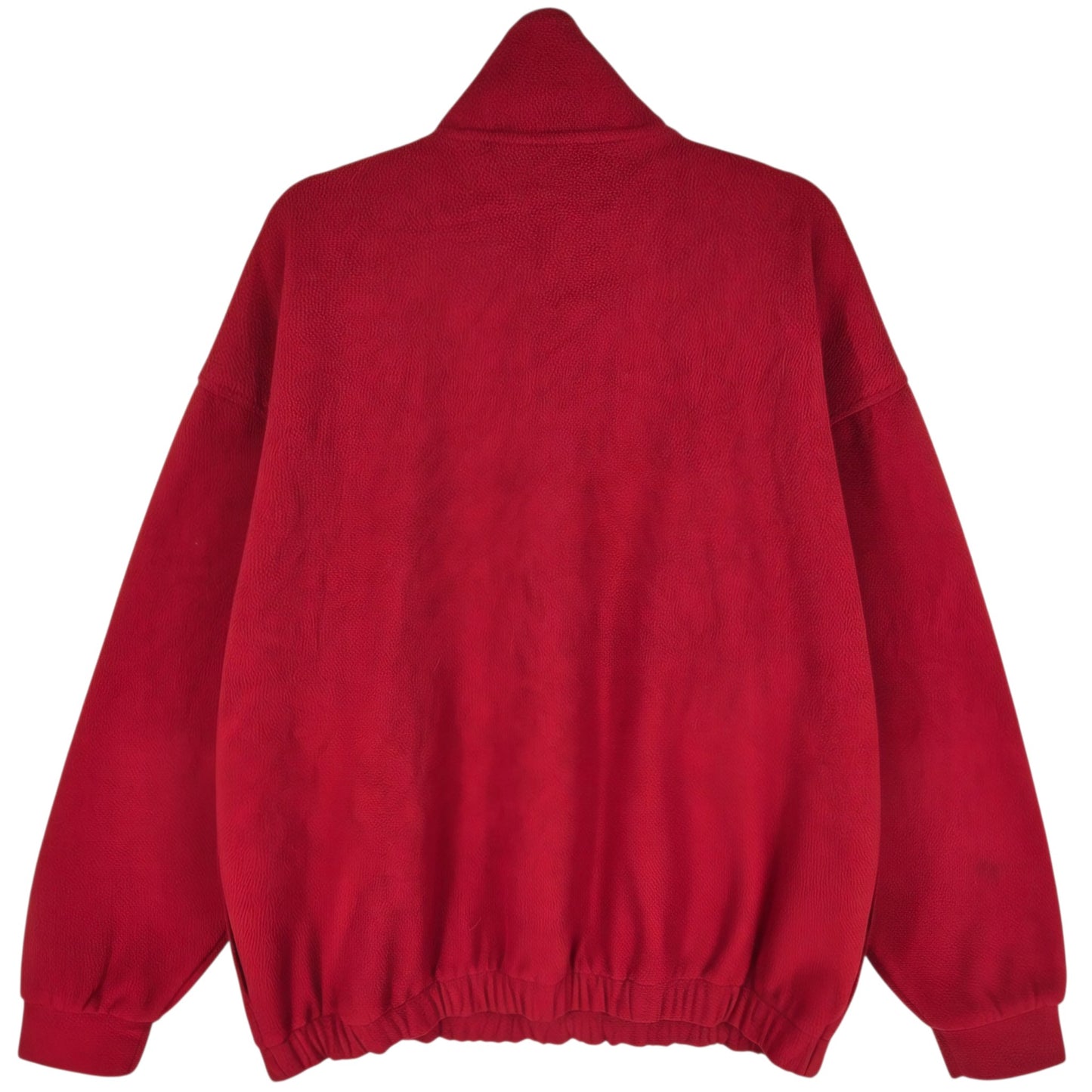 Vintage Mahr 80's Red USA Made Half Zip Fleece Jumper Size L