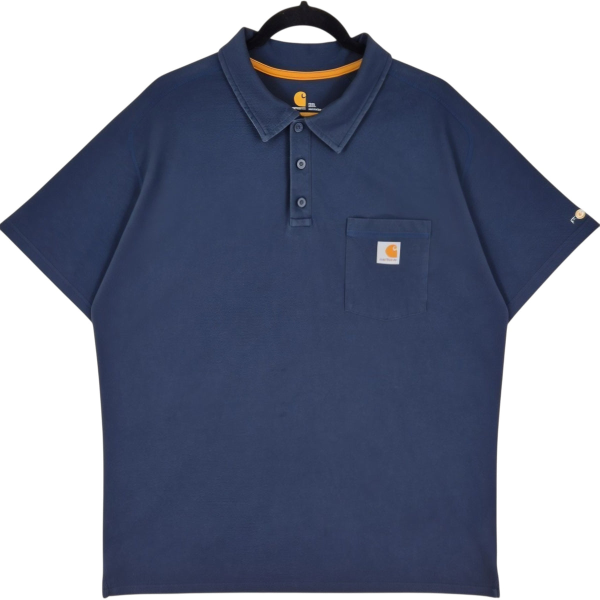 Carhartt Force Dark Blue Relaxed Fit Polo Shirt Size 2XL