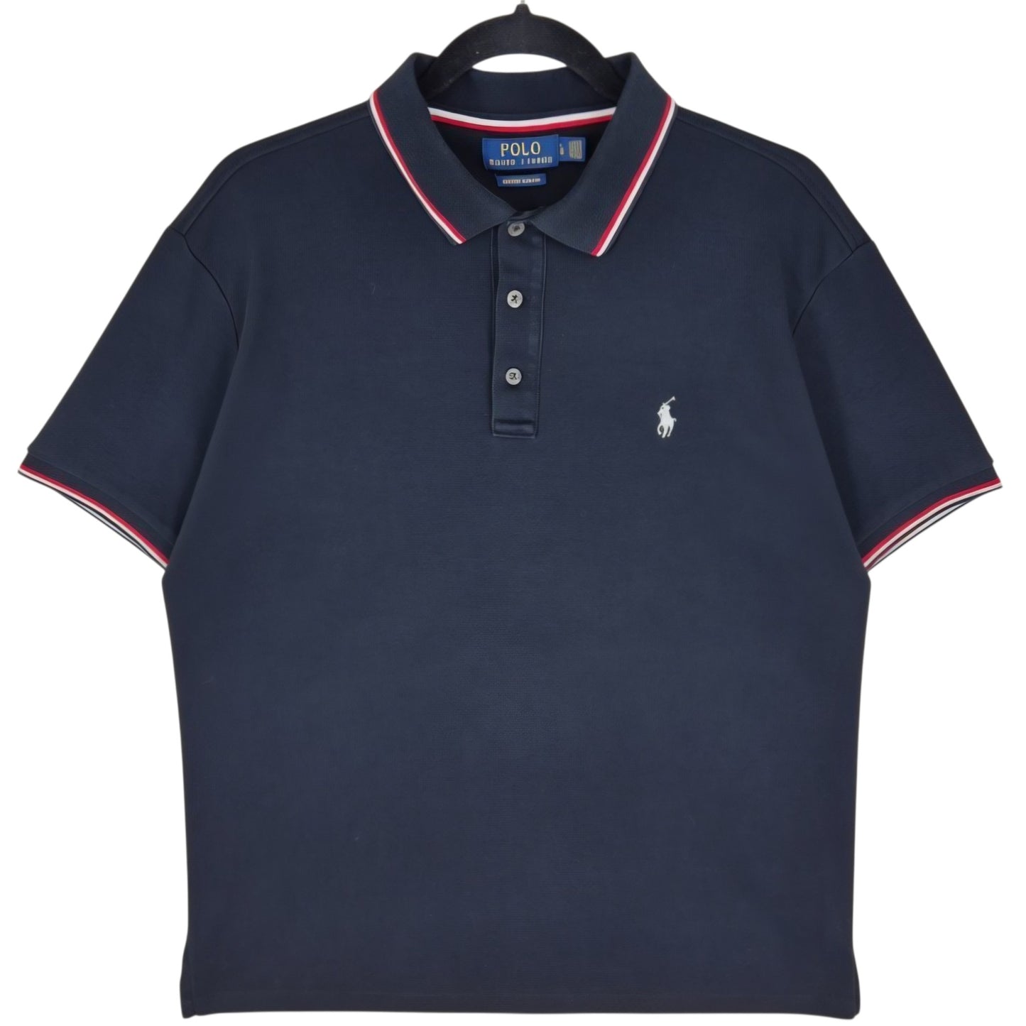Polo Ralph Lauren Black Custom Slim Fit Stretch Polo Shirt Size L