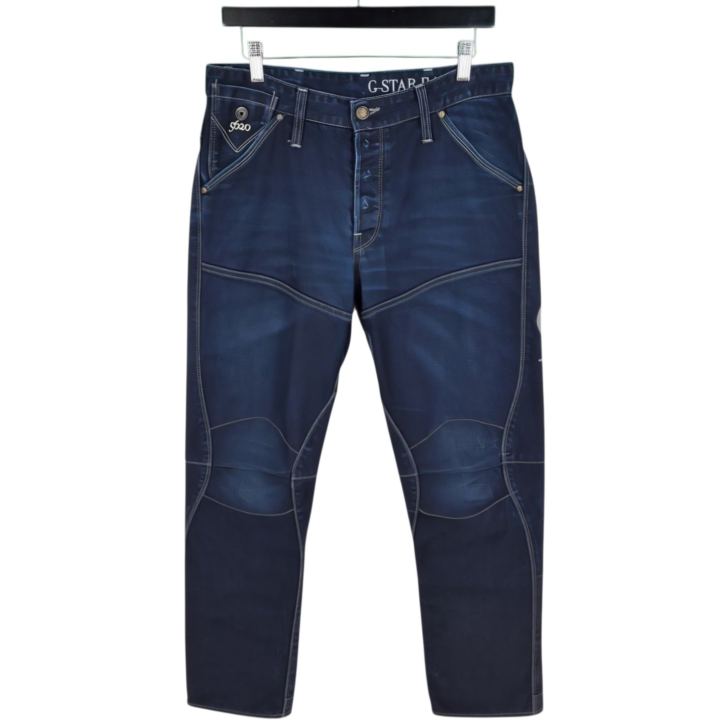 Vintage G Star Raw Jeans Dark Blue Heavy Cargo Denim W32