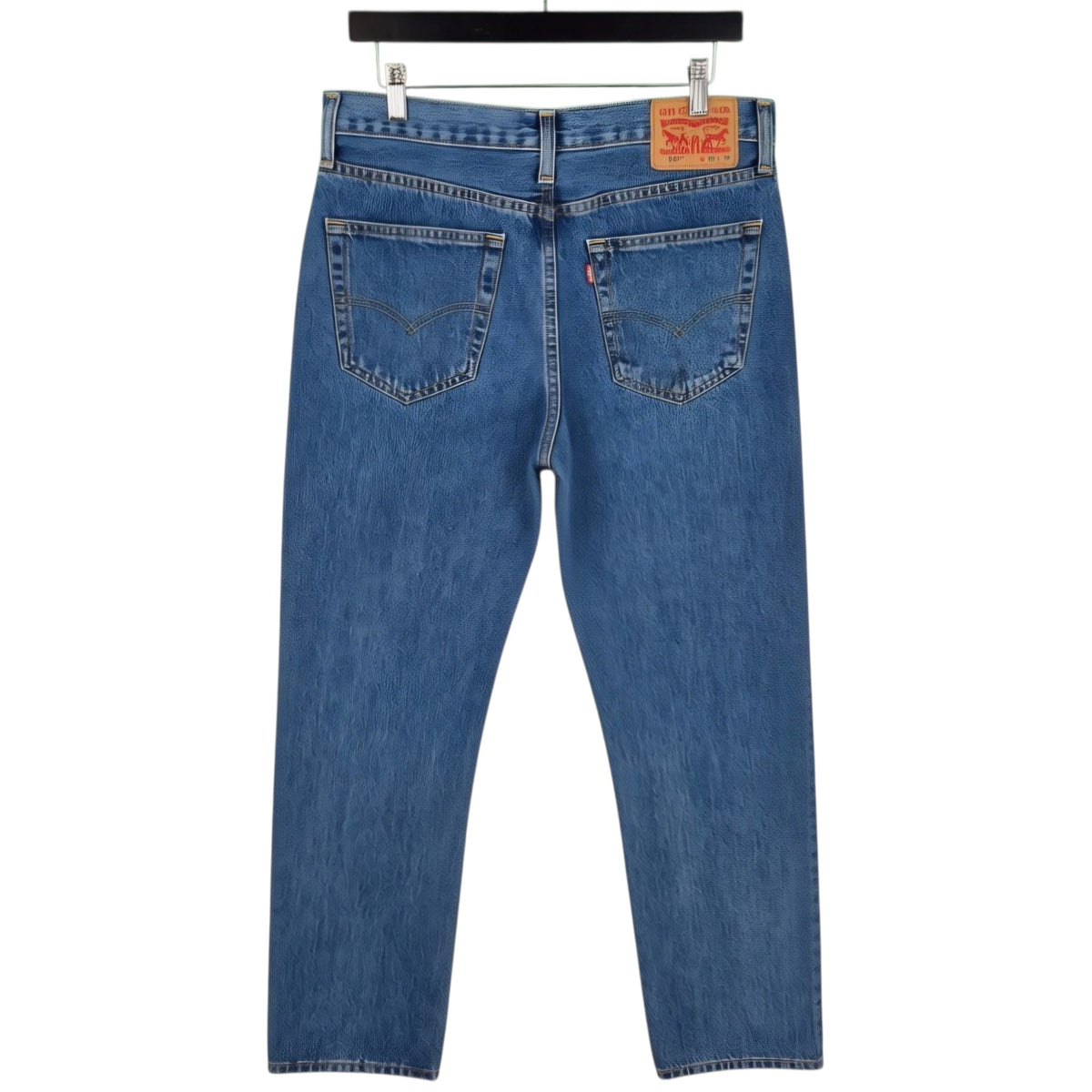 Levis 516 Jeans Blue Heavy Rigid Straight Leg Denim W33