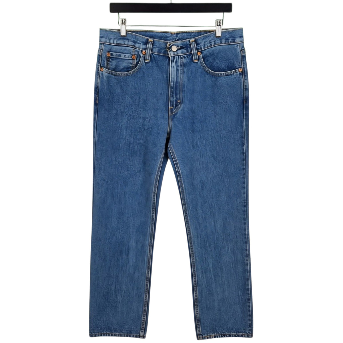 Levis 516 Jeans Blue Heavy Rigid Straight Leg Denim W33