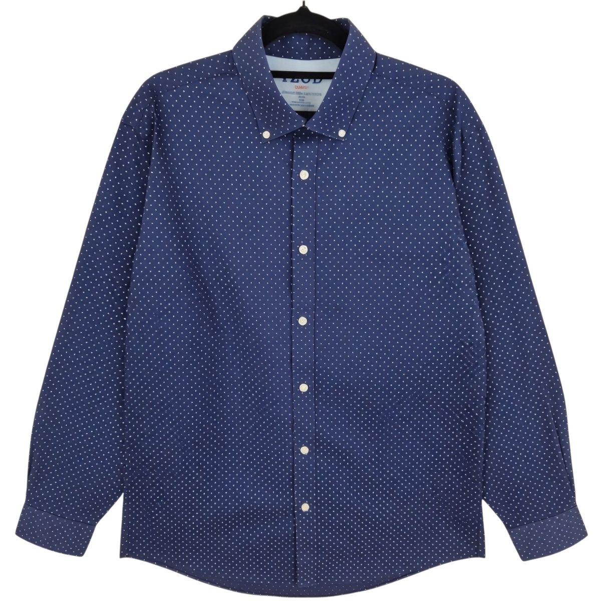 Izod Dark Blue Slim Fit Dress Shirt Size L