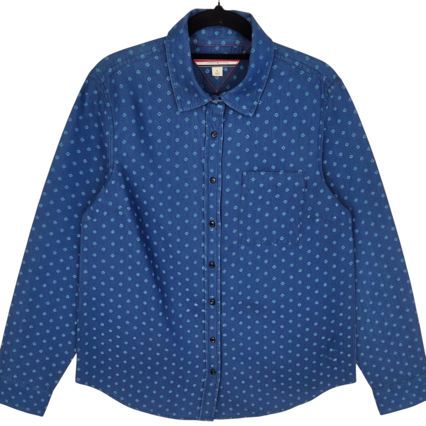Tommy Hilfiger Blue Spotted Dress Shirt Size M