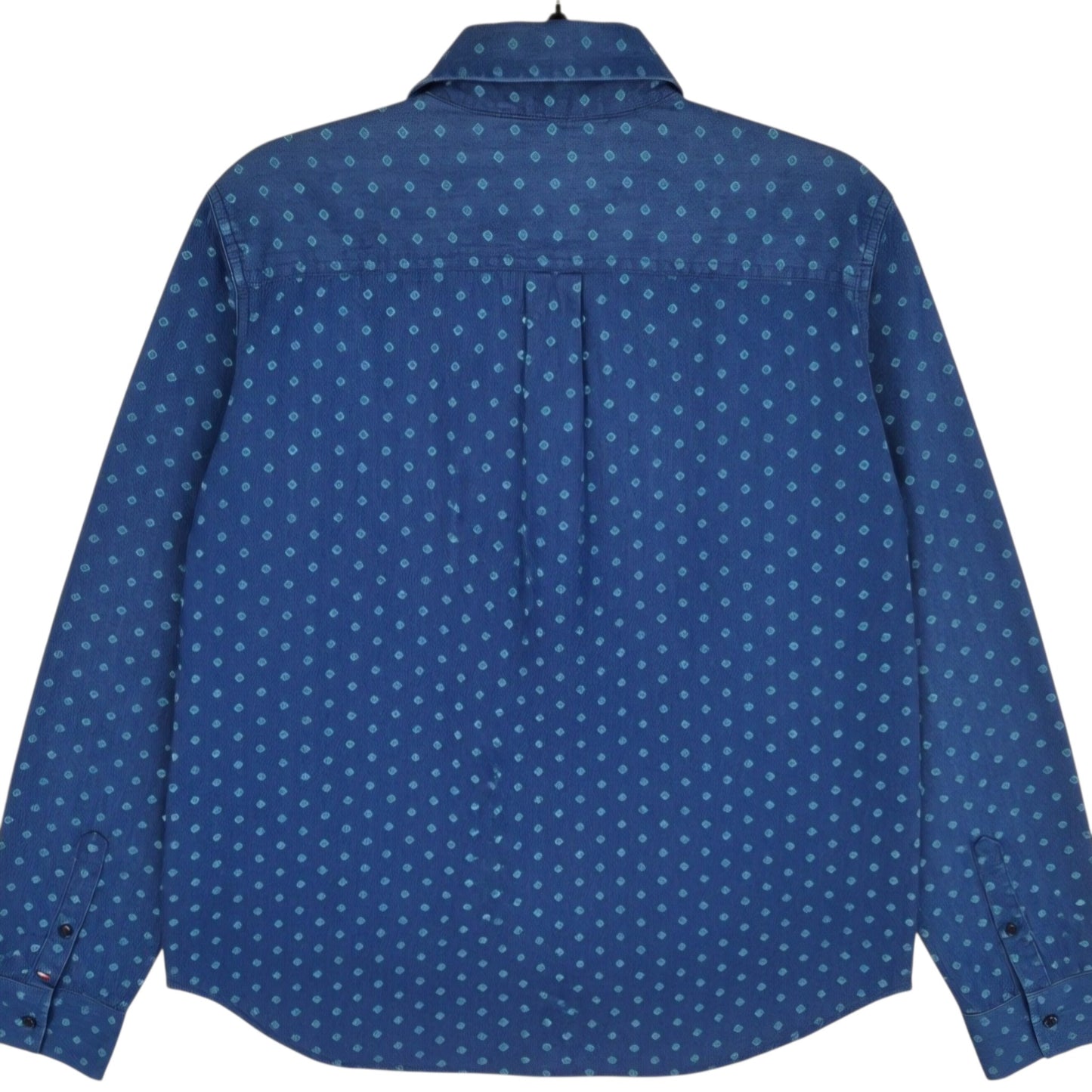 Tommy Hilfiger Blue Spotted Dress Shirt Size M