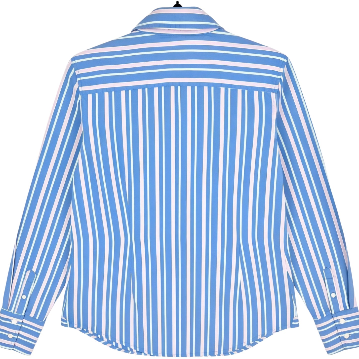 Tommy Hilfiger Womens Blue Striped Dress Shirt Size S
