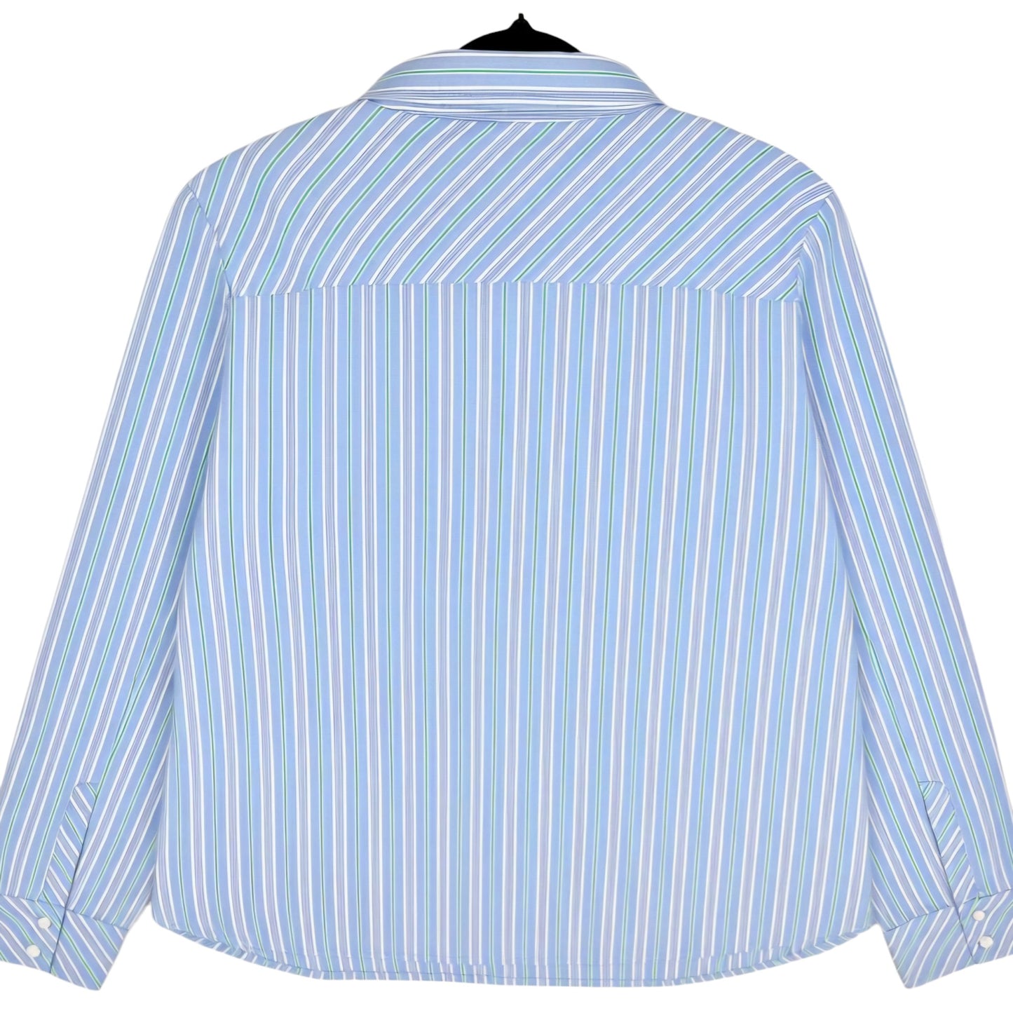 Tommy Hilfiger Womens Blue Striped Dress Shirt Size XL