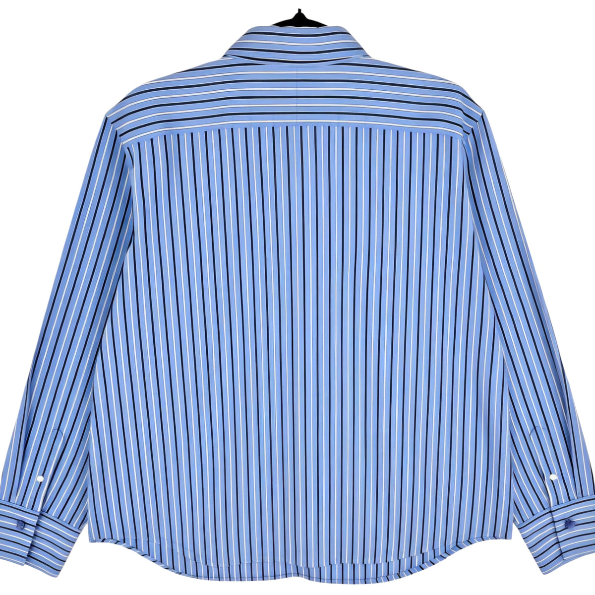 Vintage Ralph Lauren Green Label Womens Blue Striped Dress Shirt Size XL