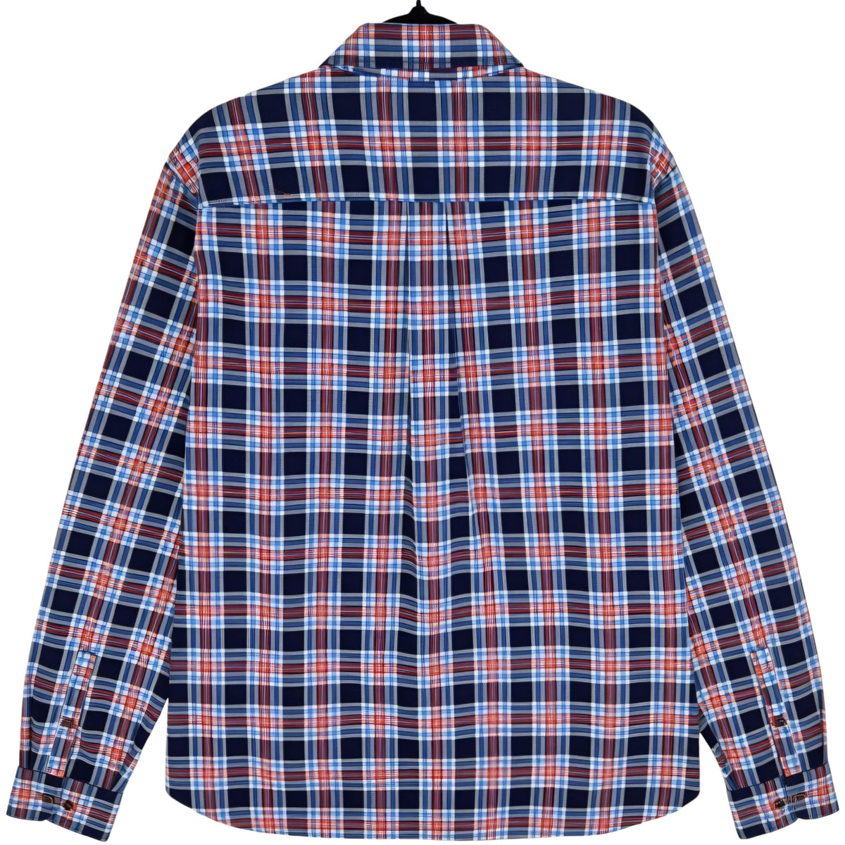 Superdry Blue & Orange Checkered Dress Shirt Size L