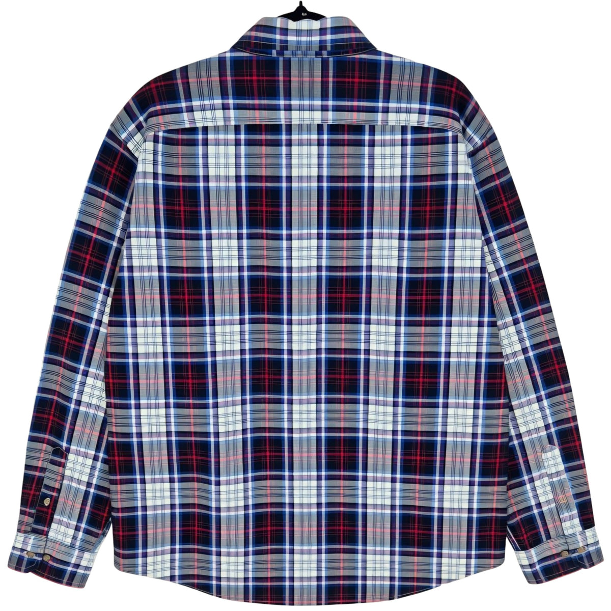 Nautica Blue & Red Checkered Dress Shirt Size L