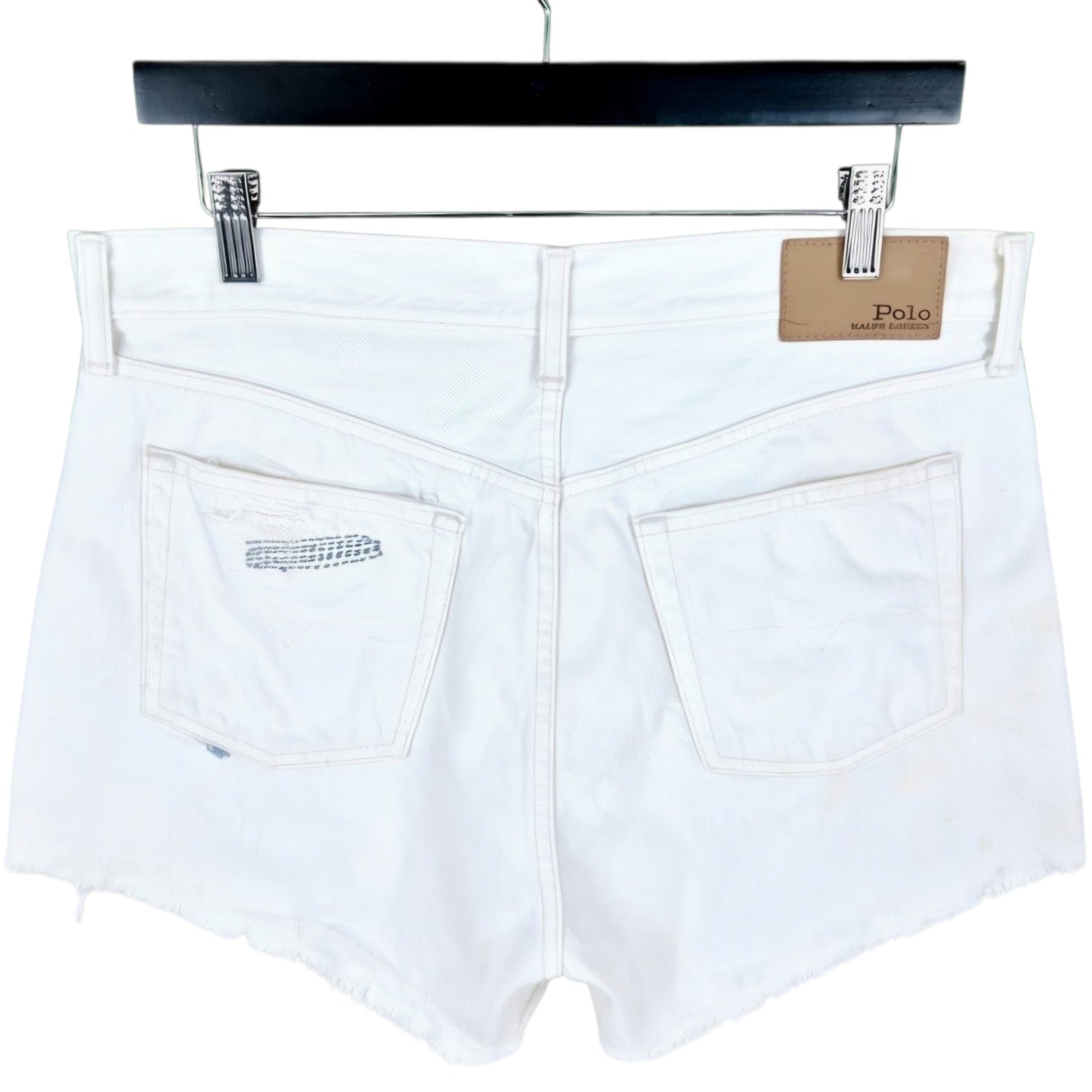 Polo Ralph Lauren Womens White Denim Shorts W33