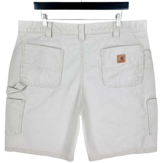 Vintage Carhartt 90's Light Brown Canvas Carpenter Shorts W40