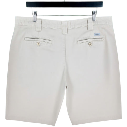Vintage Carhartt 90's Cream Brown Chino Shorts W40