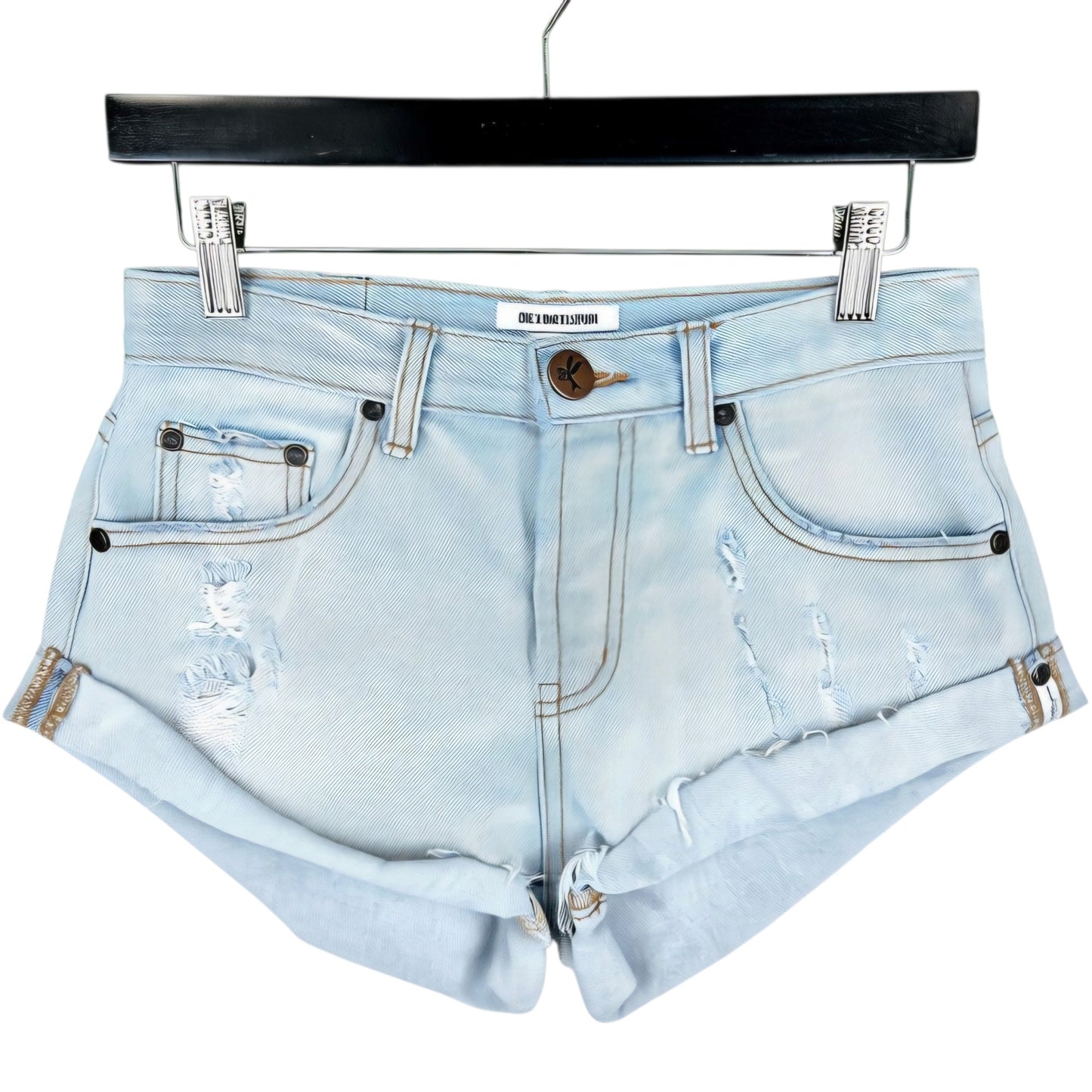 One Teaspoon Womens Light Blue Denim Shorts W29