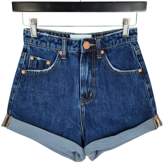 One Teaspoon Womens Dark Blue Denim Shorts W22