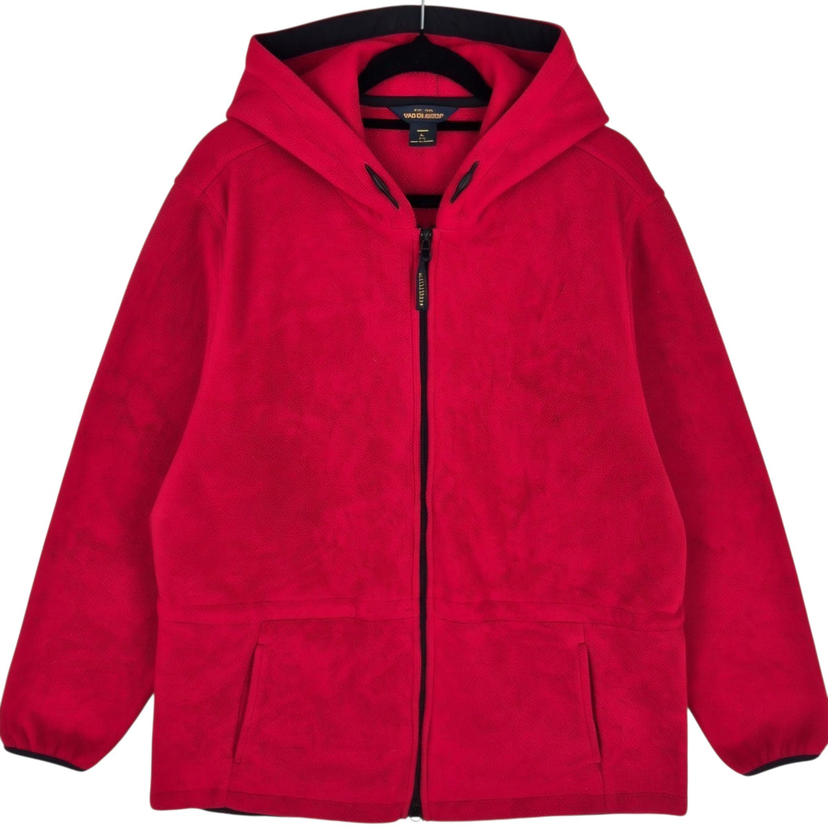 Vintage Woolrich 90's Womens Red Fleece Zip Jumper Size L