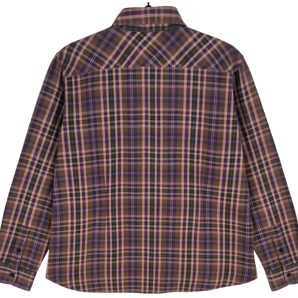 Ralph Lauren Green Label Womens Brown Checkered Button Shirt Size L