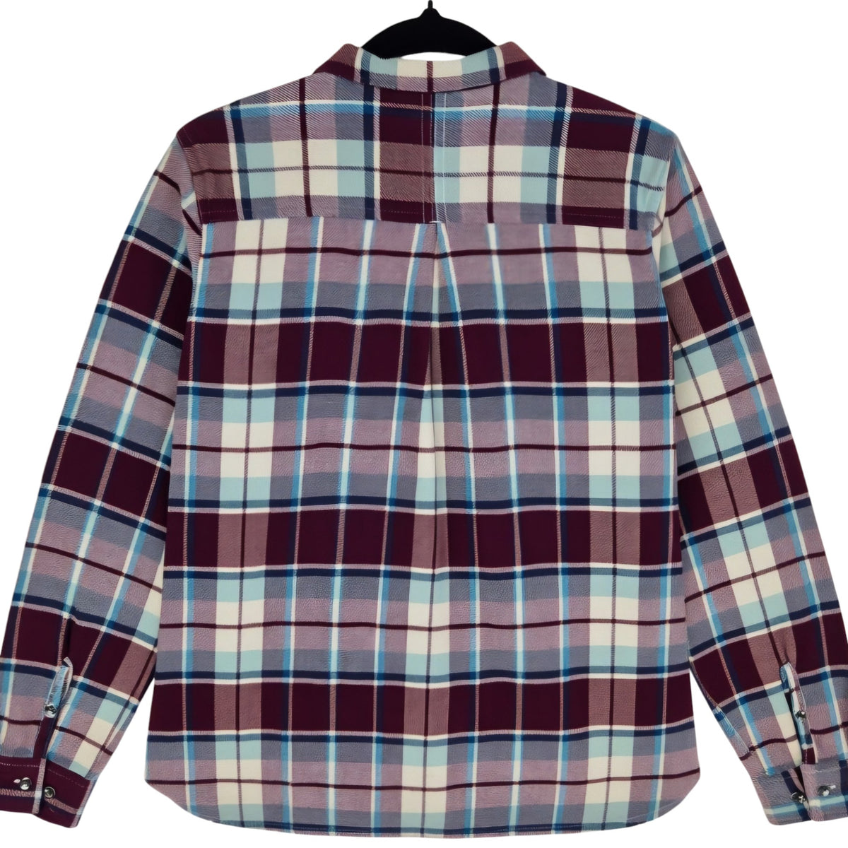 Woolrich Womens Burgundy Checkered Long Sleeve Button Shirt Size M