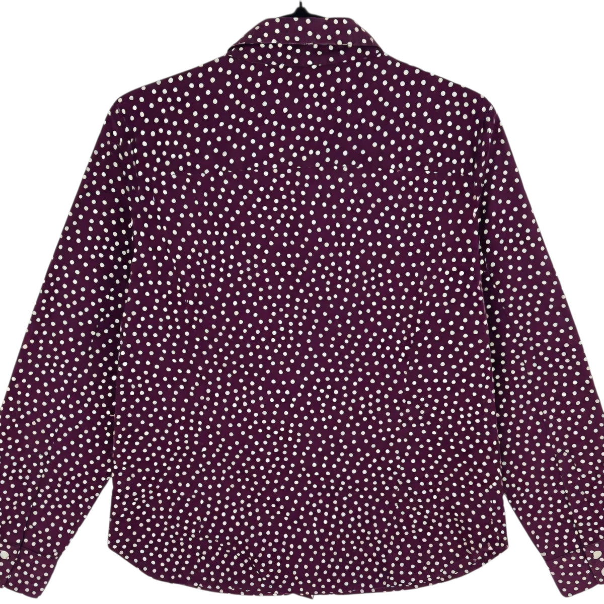 Tommy Hilfiger Womens Burgundy Spotted Dress Shirt Size M