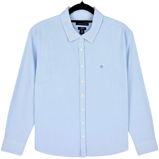 Tommy Hilfiger Womens Light Blue Dress Shirt Size L