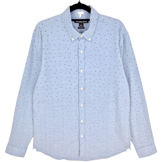 Michael Kors Steel Blue Dress Shirt Size L