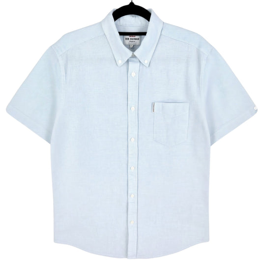 Ben Sherman Light Blue Short Sleeve Button Shirt Size S