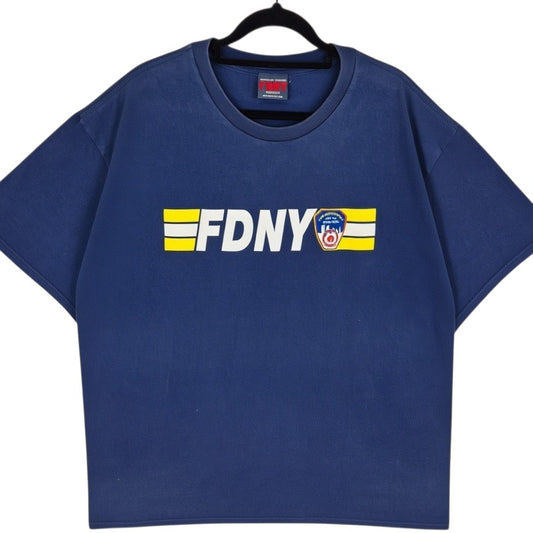 Official New York Fire Department Dark Blue Tee Shirt Size XL
