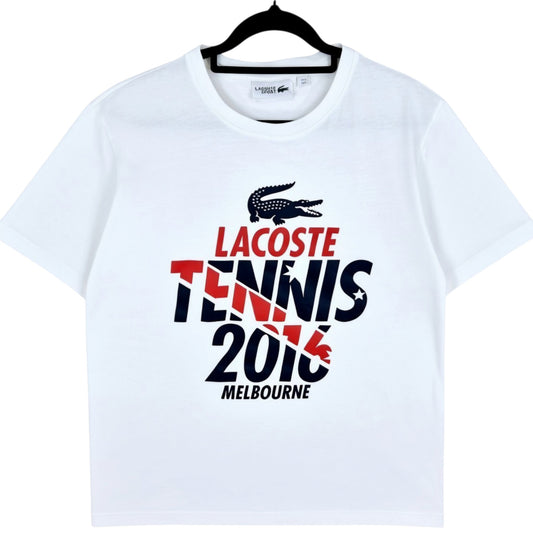 Lacoste Sport Tennis 2016 Melbourne White Tee Shirt Size L
