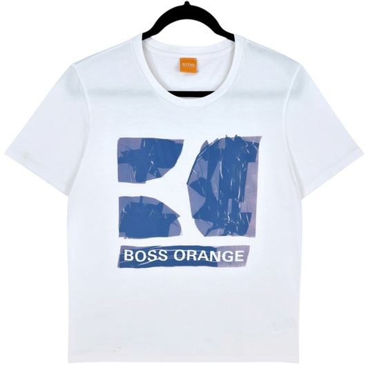 Hugo Boss Orange White Slim Stretch Tee Shirt Size XL