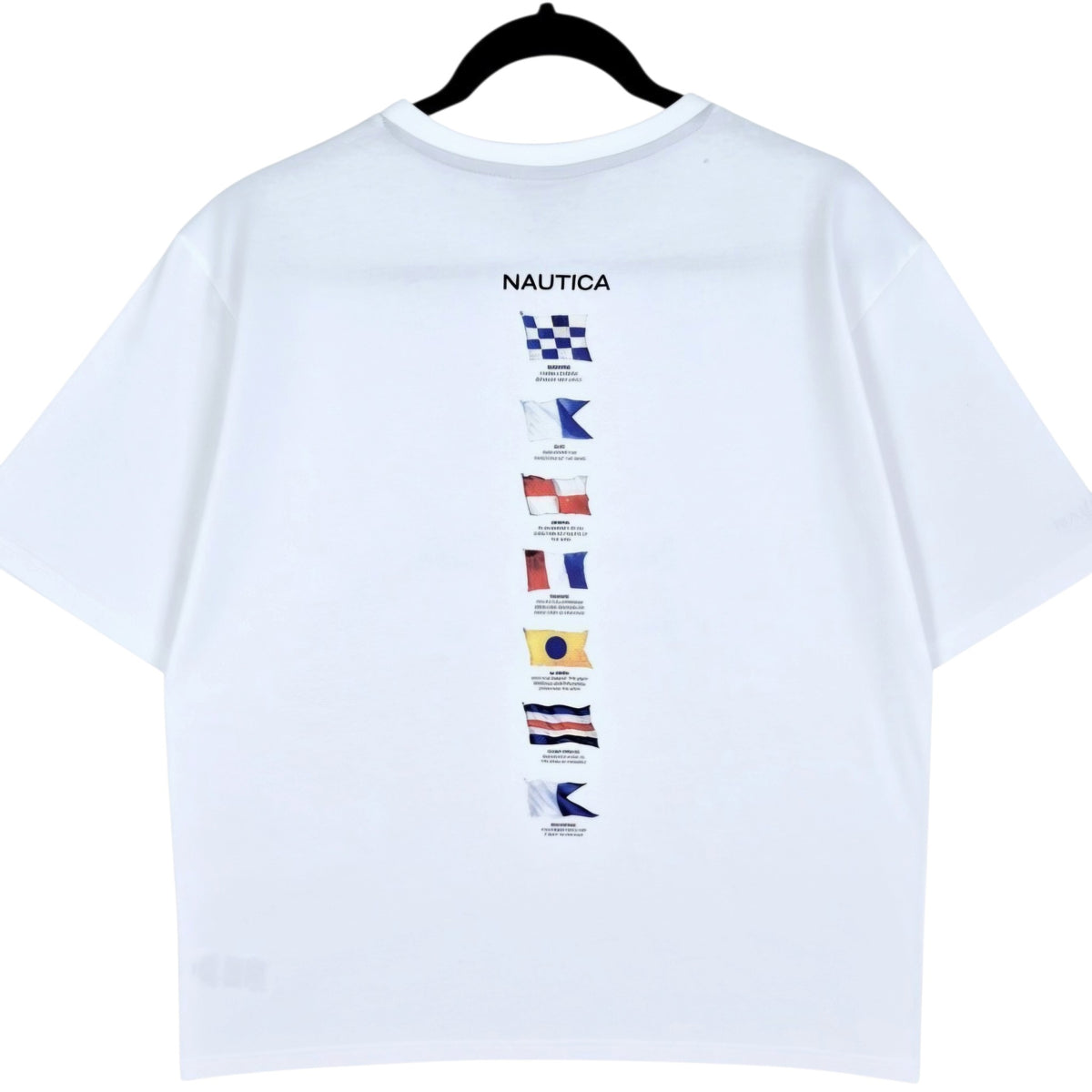 Nautica White Sailing Flags Tee Shirt Size XL