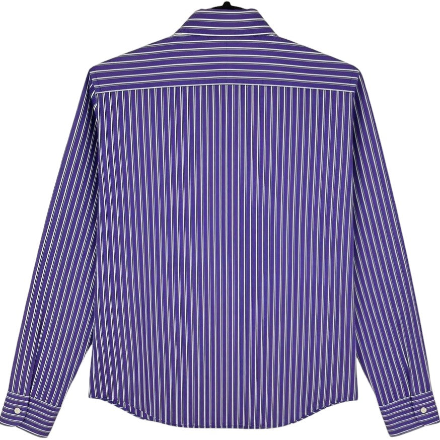Vintage Ralph Lauren Green Label Womens Purple Frilled Dress Shirt Size S