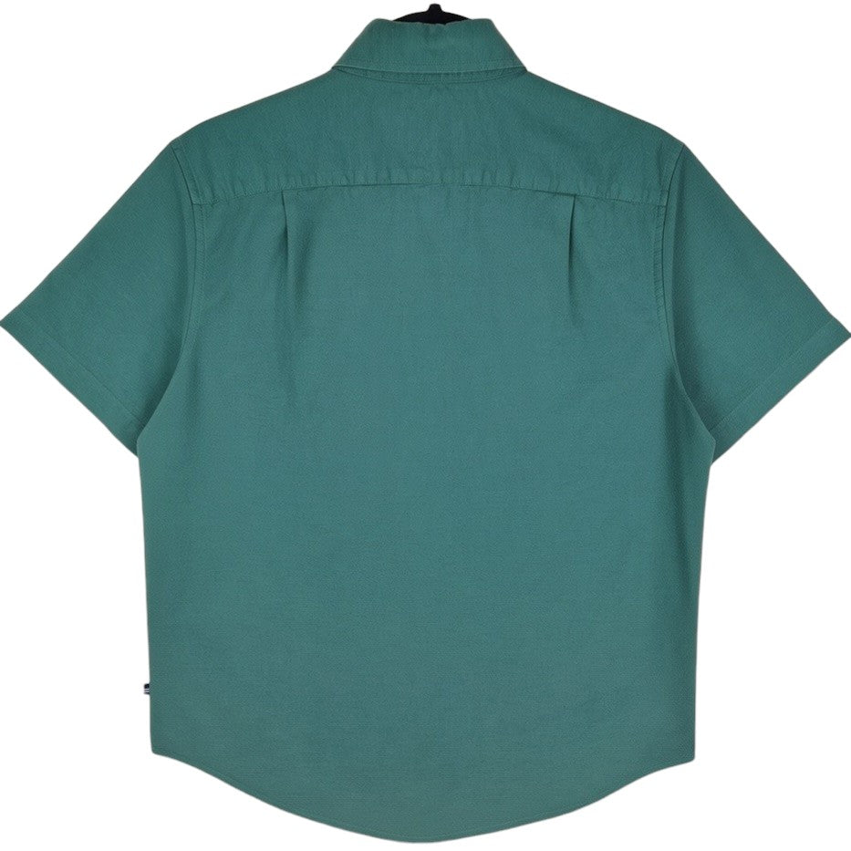 Nautica Green Classic Fit Stretch Short Sleeve Button Shirt Size S